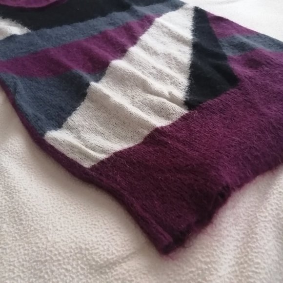 Twik La Maison Simons Mohair Geometric Sleeveless Mini Sweater Dress - Picture 6 of 12